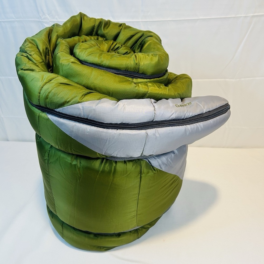 Kelty Sleeping Bag Corona Regular 20 Degree Right Zipper 34" x 80" Green Grey - Picture 8 of 16